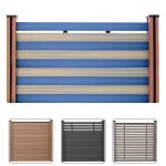 Wood Plastic WPC Fence Panels outdoor Composite Fence Cladding
