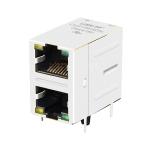 LPJG17561BGNL 100/1000 Base-T Yellow/Green LED 2X1 Port RJ45 Female Connectors