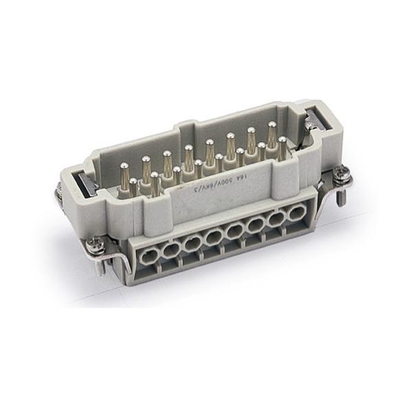16Pin connector male insert HE-016-M IP65 protection degree|Hot runner connector