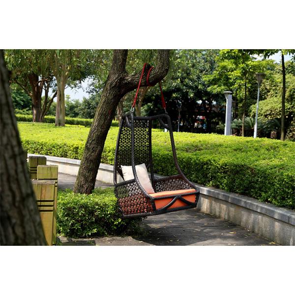 Park Iron Tube Frame Outdoor Hanging Rattan Egg Chair Leisure Wicker Patio Egg