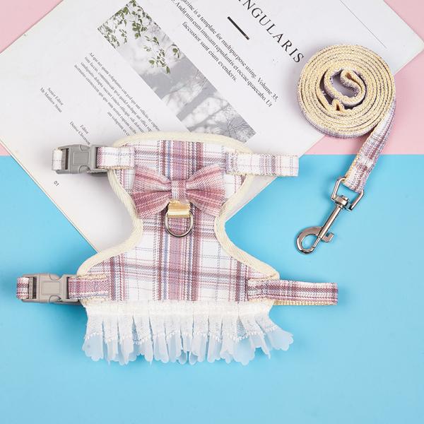 Adjustable Pet Vest Collar Nylon Cat Walking Harness Customized For Small Pets