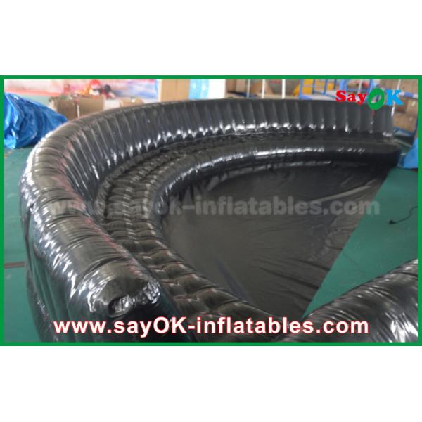 Eco-friendly Custom Inflatable Products 6 - 10m Black Hermetically Sealed 0.6mm PVC Inflatable Sofa