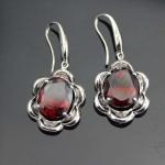 925 Sterling Silver Blue Topaz Cubic Zircon Dangle Drop Earrings (PSJ06345)