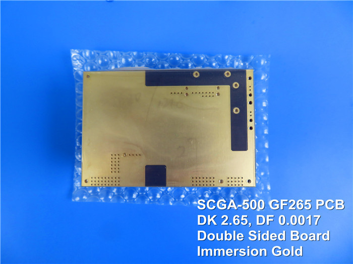 High Frequency PCB RF Circuit Board SCGA-500 GF265 PTFE With Glass Reinforced