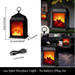 Plastic Indoor LED Wall Lamp Battery Touch Flame Fireplace Light for Party