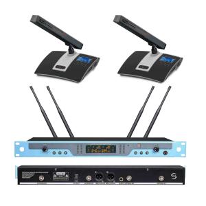 Wholesale 2CH Dual Channel UHF Wireless Microphone System High Sensitive from china suppliers
