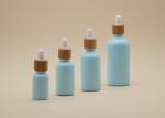 Free Samples Blue Color Essential Oil Glass Bottles With Bamboo Dropper