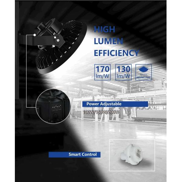 240W 200 Watt UFO High Bay LED Light 140LM/W 100W 150W Indoor Smart