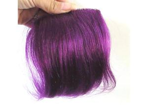 Wholesale Custom 100% Remy Full Lace Human Hair Wigs Tangle Free Straight Layered Purple Colored from china suppliers
