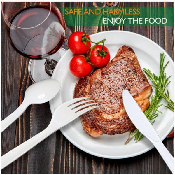 Eco Friendly Renewable Resources Bulk CPLA Forks Knives Biodegradable Disposable Cutlery