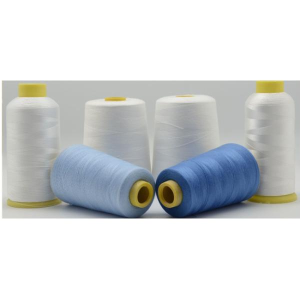 Multi Color Polyester Ring Spun Yarn , Full Bright Poly Spun Yarn AAA Grade