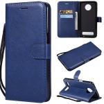 Moto Z3 Play Pure Color Leather Wallet Protective Case with Card Slots