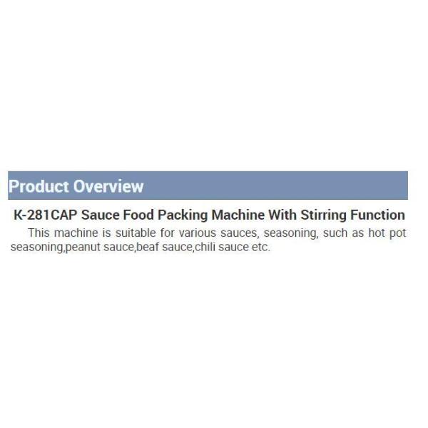 Automatic Chili Sauce Ketchup Condiment Pouch Multi-Function Filling Food Packing Machine with Stirring Function