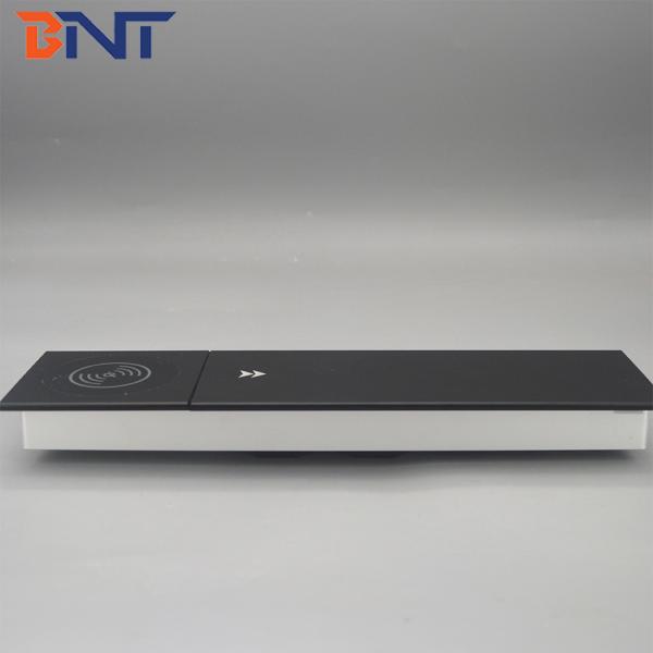 With wireless phone charger desktop EURO power sliding socket for office table
