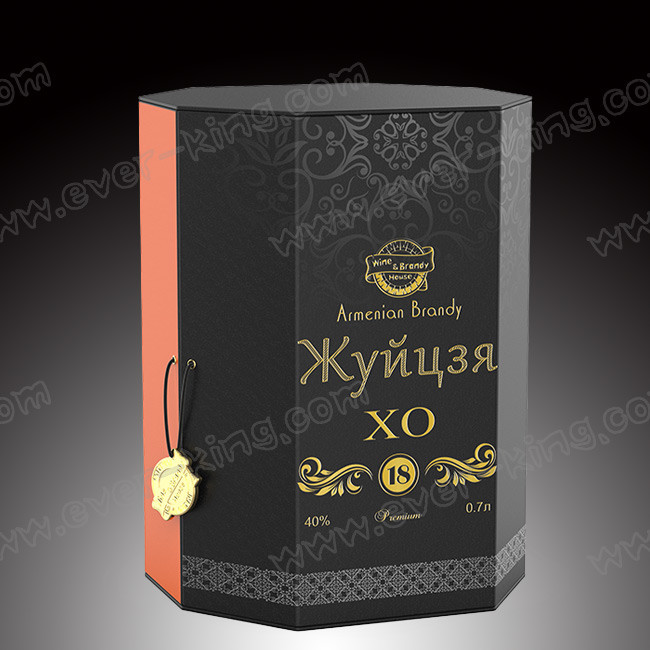 Customized Colors Wine Gift Box With Paper Handle