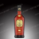 750ml Custom Luxury Round Empty Glass Bottle With Screw Caps