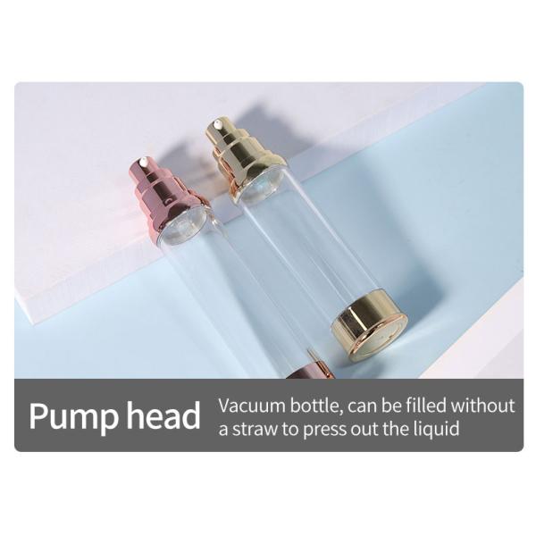 Round Shape Airless Cosmetic Pump Bottle 20ml 30ml 50ml 100ml Plastic Luxury Lotion Bottle