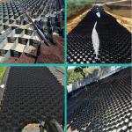 ASTM HDPE Plastic Geocell Road Gravel Honeycomb Grid 100mm 150mm For Slop