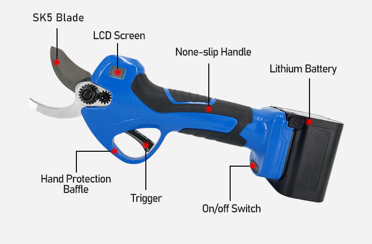 Garden Pruning Scissors Battery Gardening Pruning Shear Power Pruner Electric