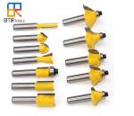 BMR TOOLS 12Pcs Set 1/4 Inch Shank Tungsten Carbide Tip TCT Woodworking Wood