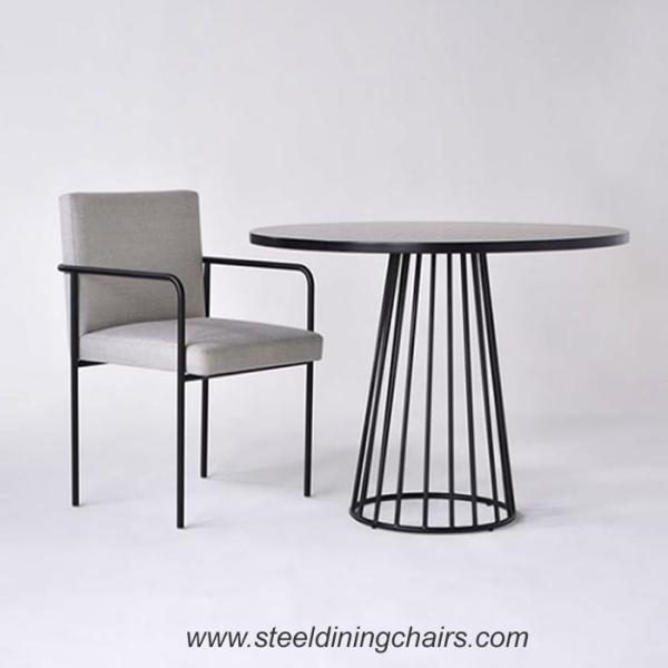 Stainless Steel Breakfast Fabric Black 99CM Tall Upholstered Bar Stools