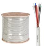 PVC Insulation Stranded Bare Copper Conductor 2x0.22mm2 Shielded Alarm Cable for
