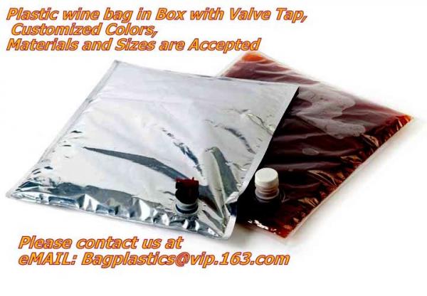 Custom disposable 5 liter aseptic wine juice bag in box,Chinese supplier wholesales 3L 5L Aluminum foil bag wine bag in