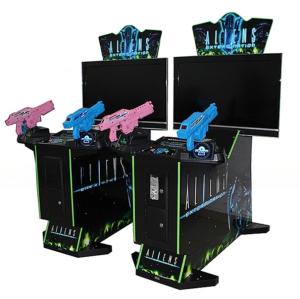 Wholesale Dreamland coin operated video games 4 in 1 double shooting gun game machines aliens shooting arcade game machine from china suppliers