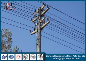 Wholesale Three Circuit Steel Polygonal Electric Power Distribution Poles Flange Connection from china suppliers