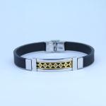 Factory Direct Stainless Steel High Quality Silicone Bracelet Bangle LBI62