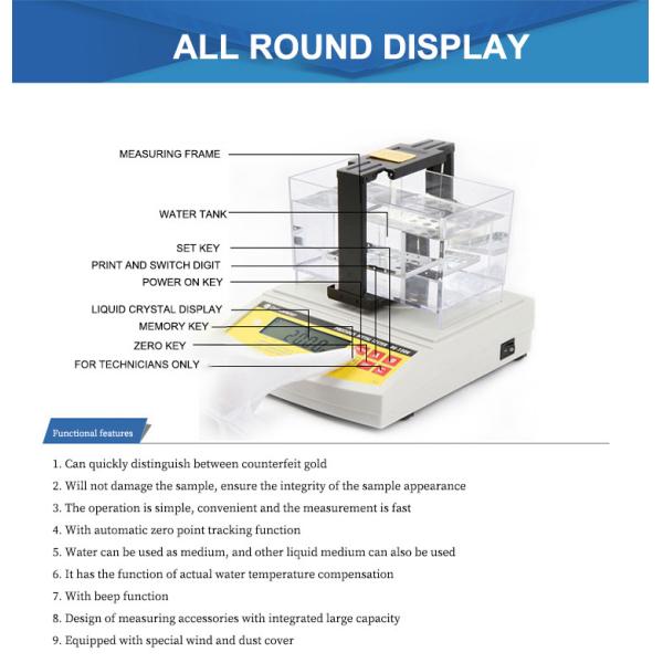 Digital Electronic K Value of Precious Metals Analyzer Device Measures the Value of Gold