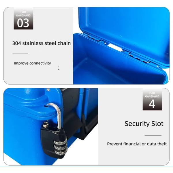 EA-2925T Tool Storage Case with Reinforced 304 Stainless Steel Chain Ergonomic Frosted Handle and Lightweight 1.55KG Design