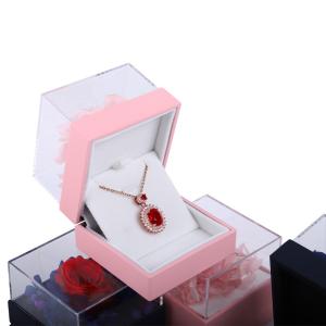 Wholesale Square Rose Flower Jewelry Packaging Box Floral Ring Box For Gift Custom Design from china suppliers
