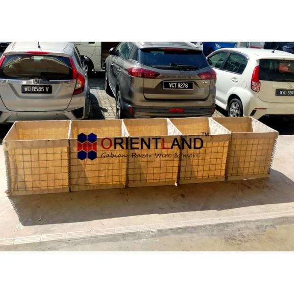 MIL5 2' Military Hesco Barriers Beige Color Non-Woven Polypropylene