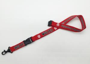 Wholesale Nice Red silk screen Lanyards with plastic detachable buckle from china suppliers