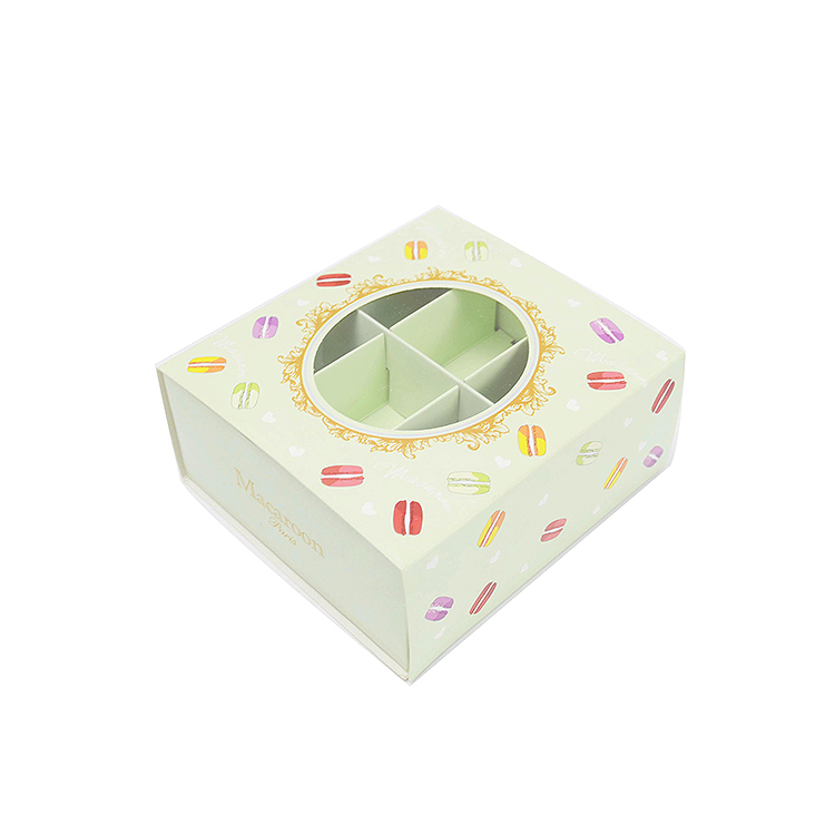 CMYK Custom Food Paper Cardboard Packing Bakery Cake Chocolate Box With Window