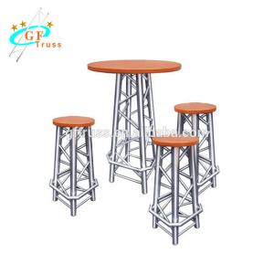 Wholesale Modern aluminum high chair bar stool furniture table and chair for club from china suppliers