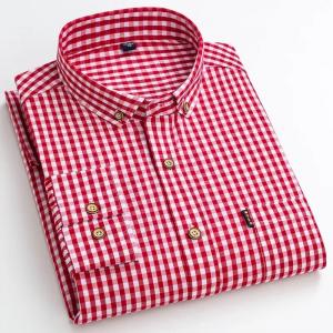 Wholesale                  100% Cotton Plaid Shirt Long Sleeve Shirt Casual Formal Shirts Office Custom Tuxedo Shirt              from china suppliers