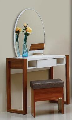 Classic Wood Color Full Bedroom Furniture Sets Panel Dresser With Dressing