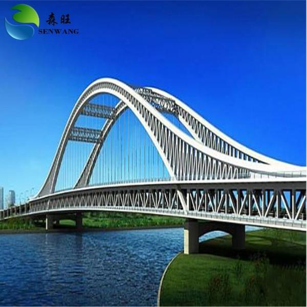 Customized Steel Structure Bridge Wide Span Metal Pedestrian Bridge For Pile