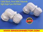 90 Degree Right Angle NPT Cable Glands, 90° Elbow Plastic Cable Glands IP68