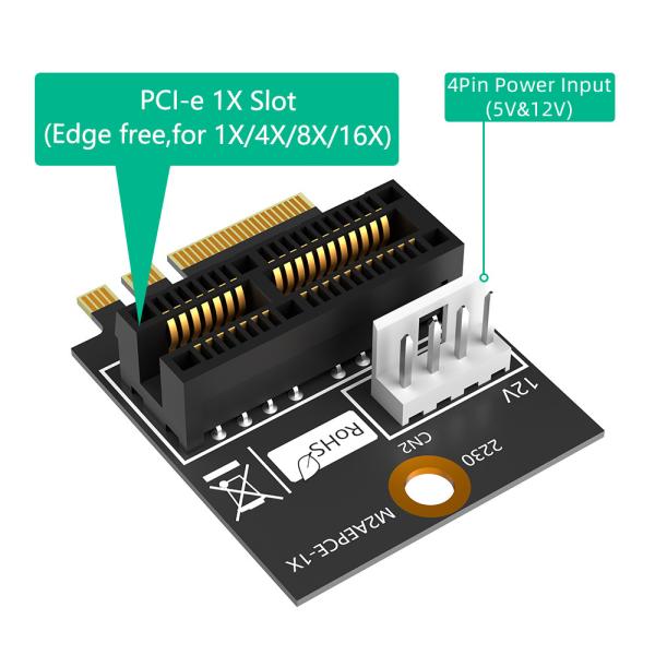 New Version Mini Nvme M.2 NGFF Key A/A+E/E To PCI-E 1X Adapter