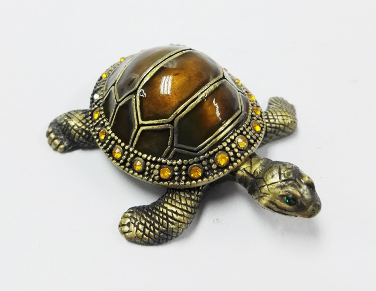 Home Decor Sea Turtle Enameled Trinket Boxes painted turtle trinket box