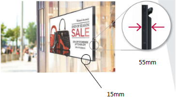 50/60Hz Input Voltage 43inch Window Facing LCD Display with Ultra-Thin Design