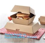 Custom,food grade and good printing shipping humberger box for sale,Paper bag