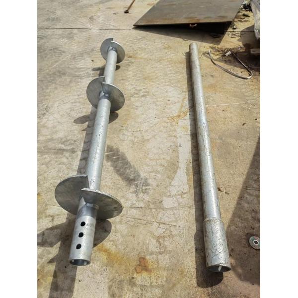 Galvanized Steel Ground Anchor Helical Screw Piles For Mooring Systems