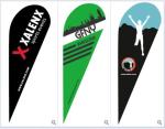 CMYK Color Custom Advertising Banners Waterproof Aluminium Flagpole