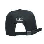Mens Metal Buckle Hat Black Animal Caps Custom Embroidered Logo Patch Baseball