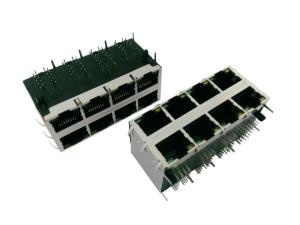 Wholesale Modular 2x4 RJ45 Connectors Meet IEEE802.3 Standard -20-70 Degree Working Temperature from china suppliers