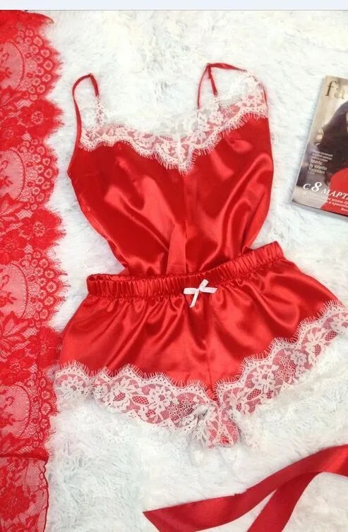 Women Fashion Sexy Lingerie Set Women'S Nightwear Cute Shorts And Top Sexy Pijama